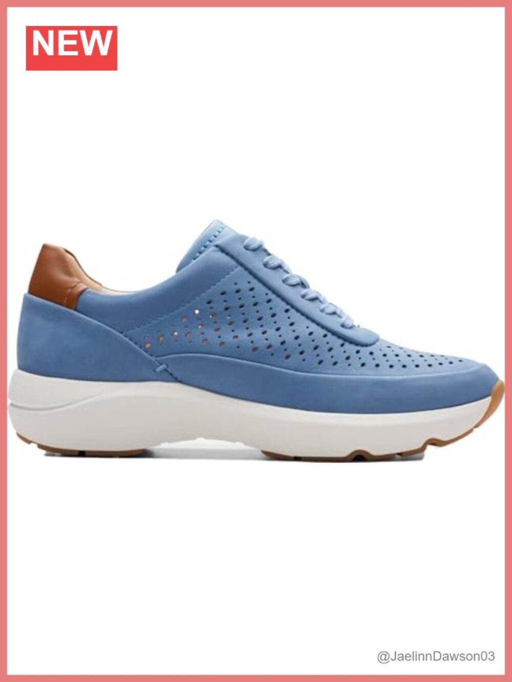 Women's Blue Nubuck Flat Lace-Up Sneakers Low Top Comfort Shoes